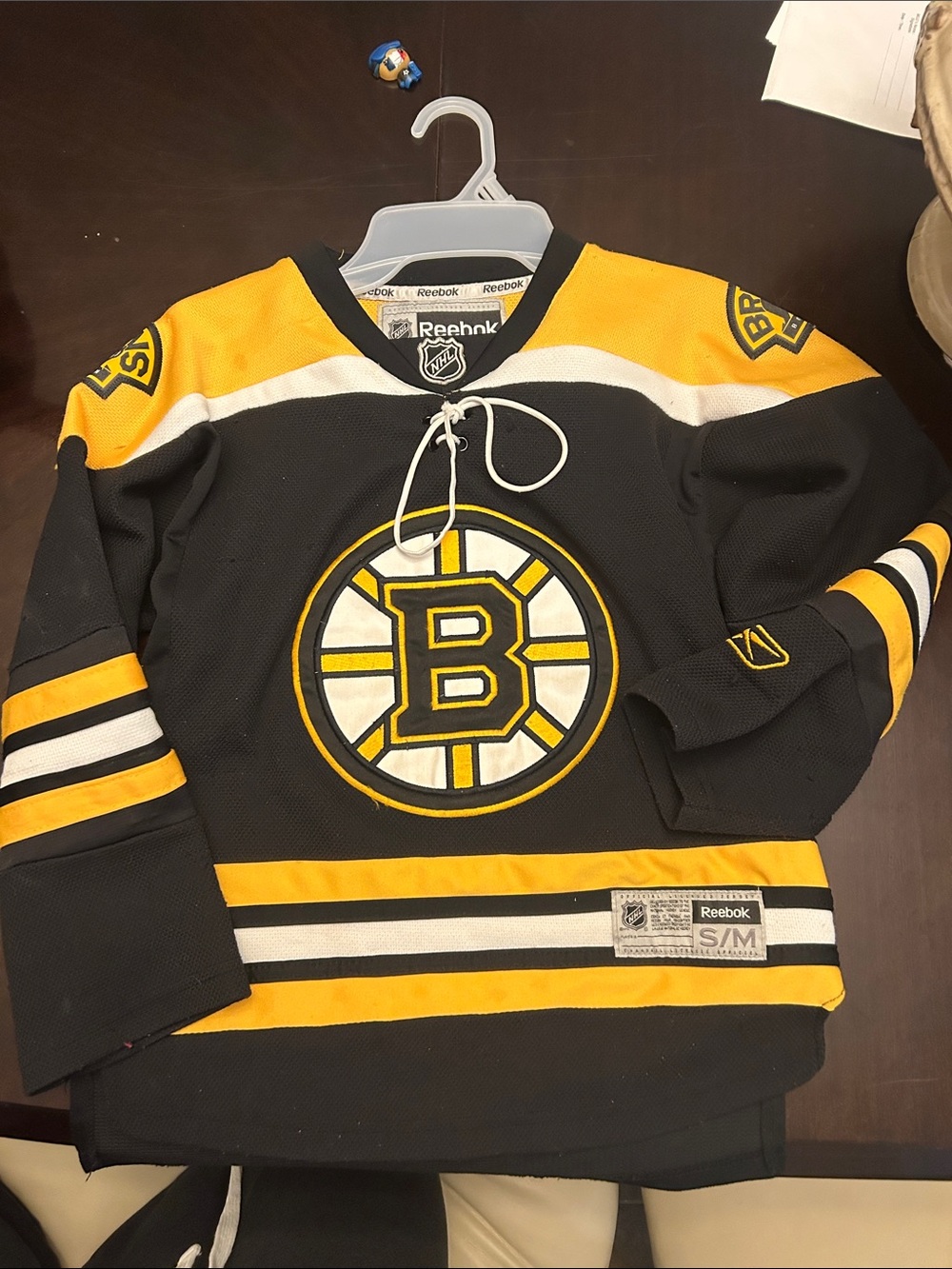Reebok Black and Gold Boston Bruins Kids Hockey Jersey